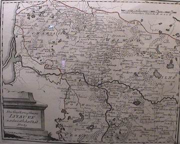 Alte Karte von Litauen im Historischen Museum